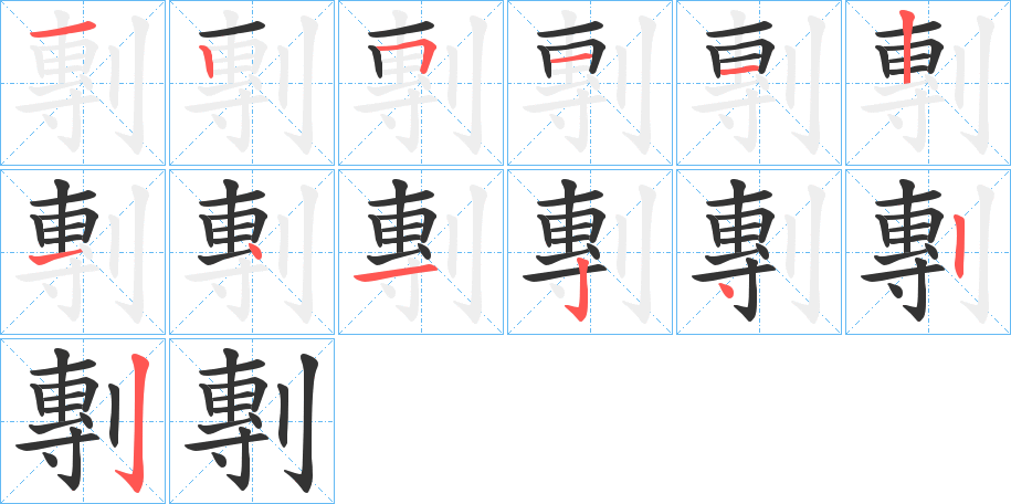 剸的筆順筆畫