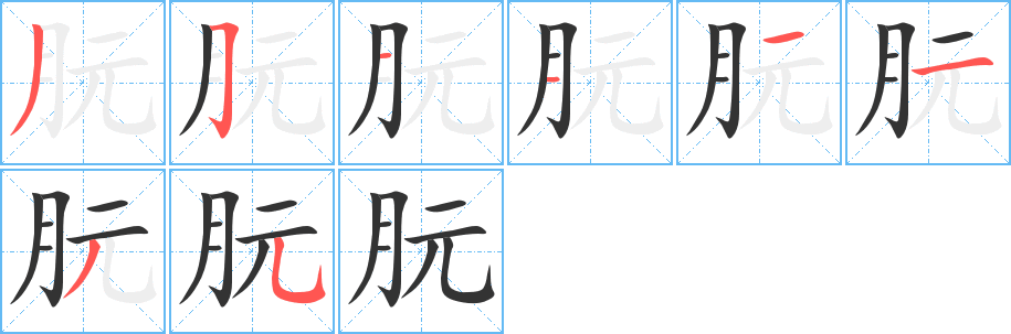 朊的筆順筆畫