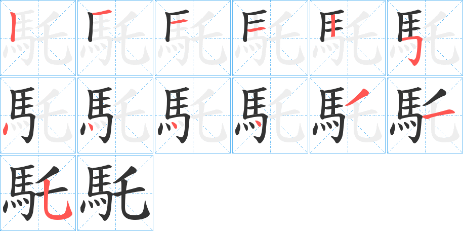 馲的筆順筆畫