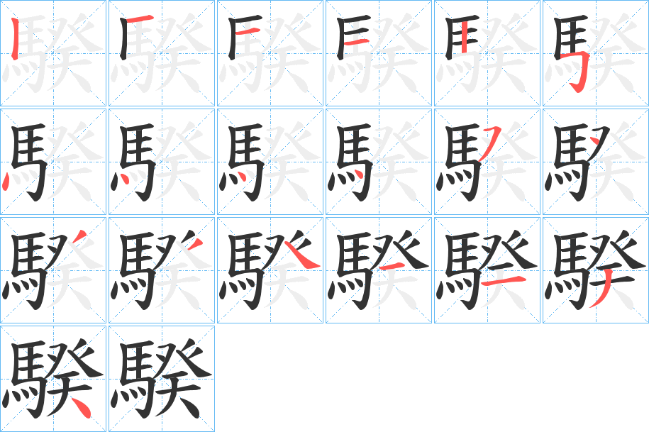 騤的筆順筆畫