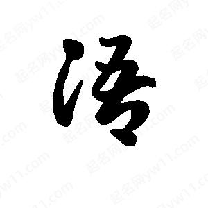 王天喜寫(xiě)的草字浯